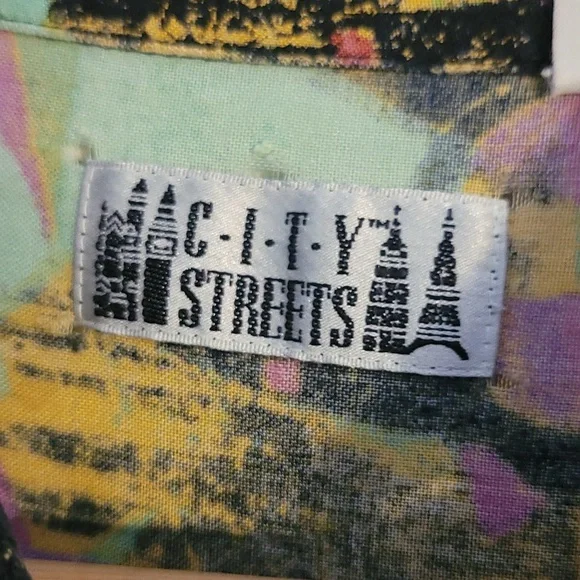 80's City Streets SS button down sz. XL - Picture 2 of 5